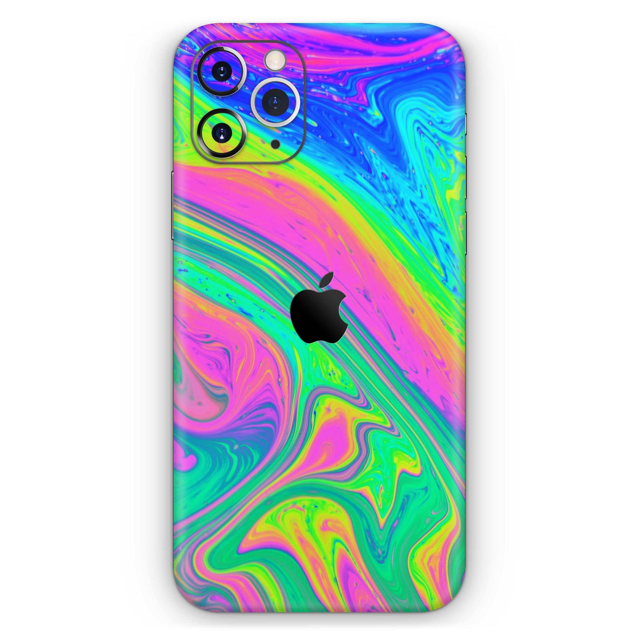 Neon Color Fusion V3 skin for Apple iPhone 14, showcasing vibrant colors and a sleek design.