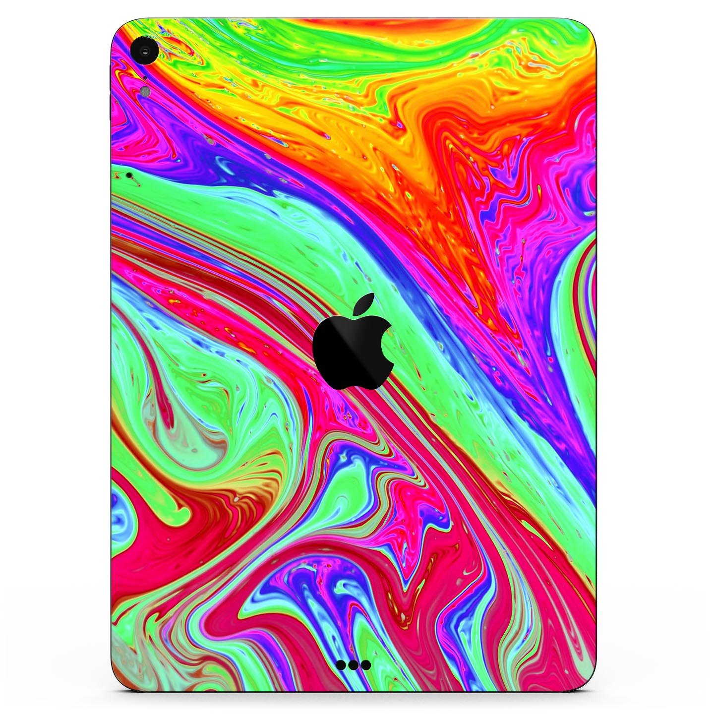 Neon Color Fusion V8 skin decal for Apple iPad Pro, showcasing vibrant colors and sleek design.