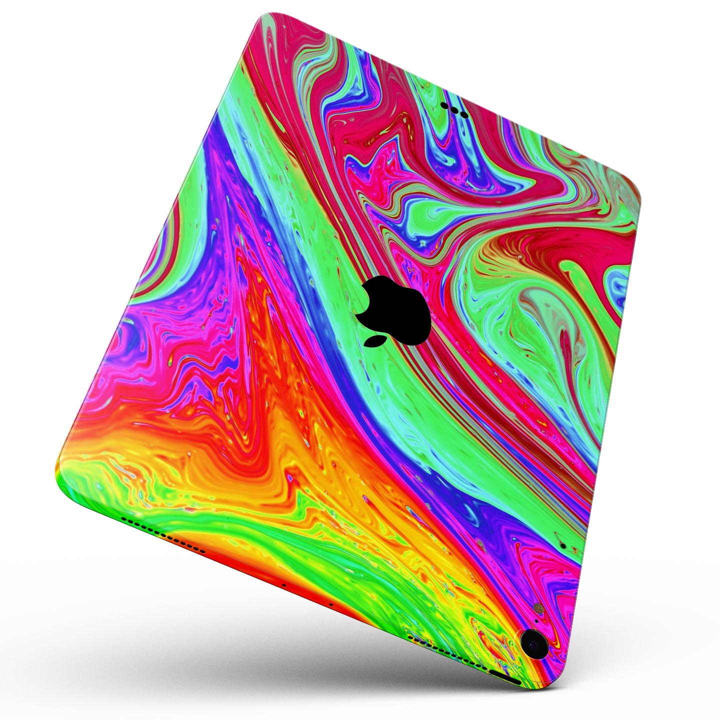 Neon Color Fusion V8 skin decal for Apple iPad Pro, showcasing vibrant colors and sleek design.