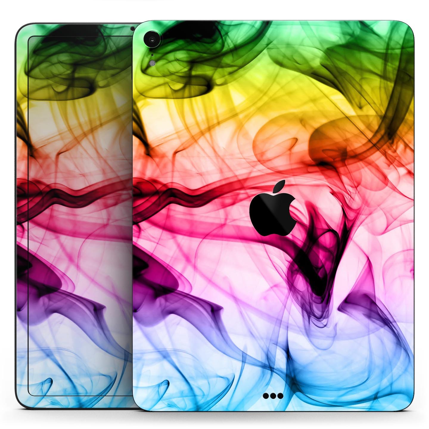 Neon Glowing Fumes skin decal for Apple iPad Pro, showcasing vibrant colors and a sleek design.