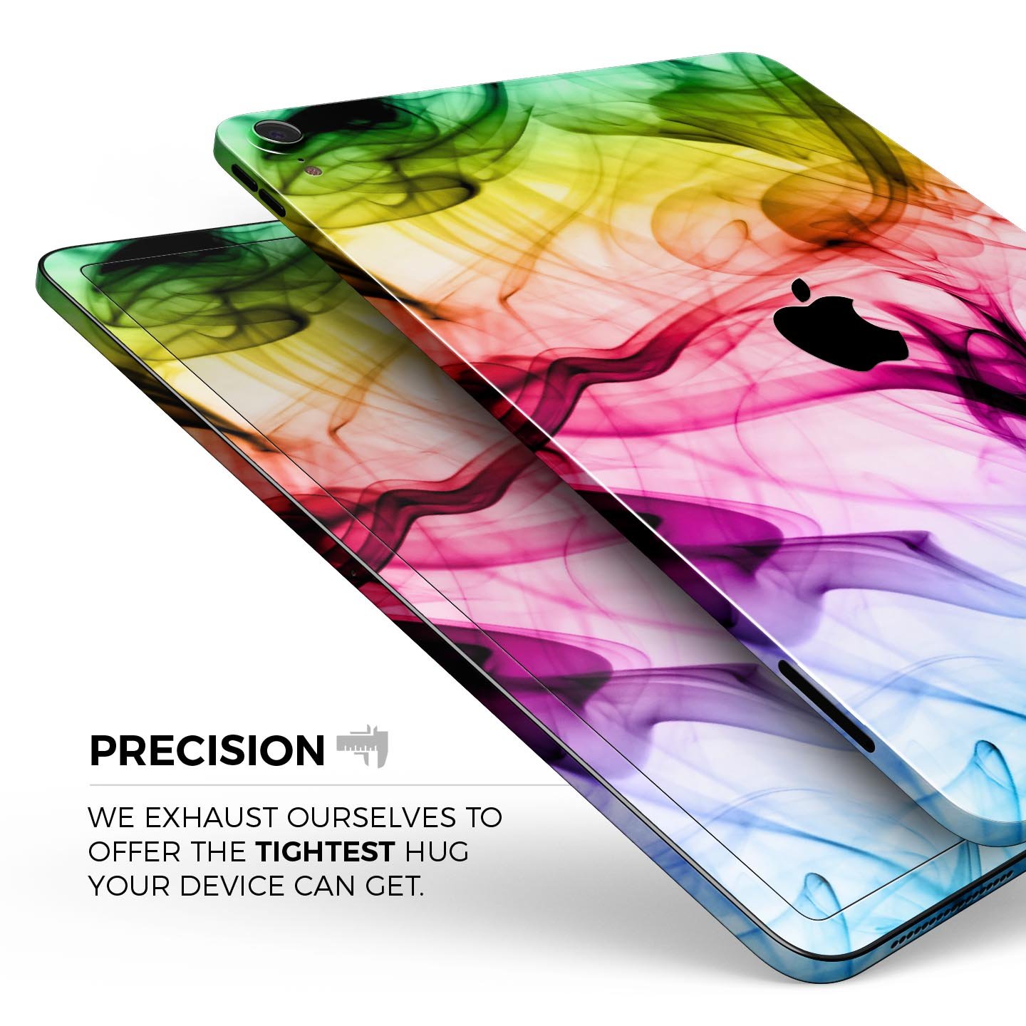 Neon Glowing Fumes skin decal for Apple iPad Pro, showcasing vibrant colors and a sleek design.