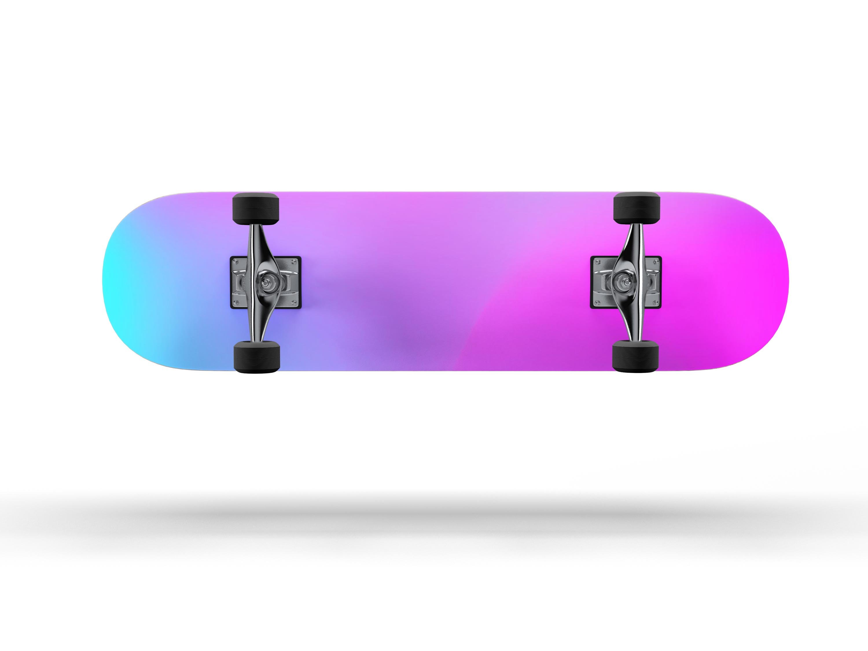 Neon Holographic V1 skateboard skin decal wrap kit showcasing vibrant colors and a sleek design, perfectly fitted on a skateboard deck.