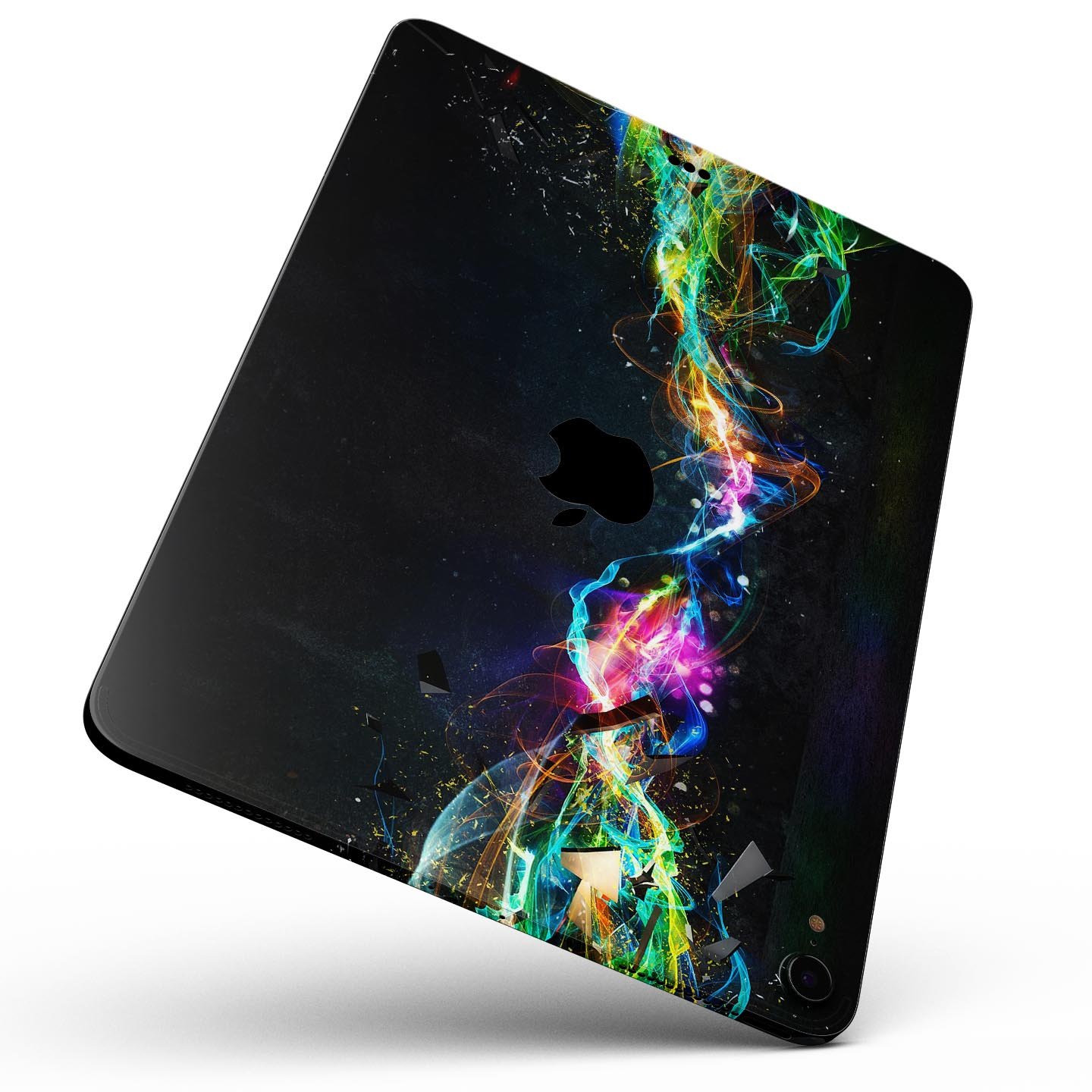 Neon Motion Lights skin decal for Apple iPad Pro, showcasing vibrant colors and ultra-thin design for protection.