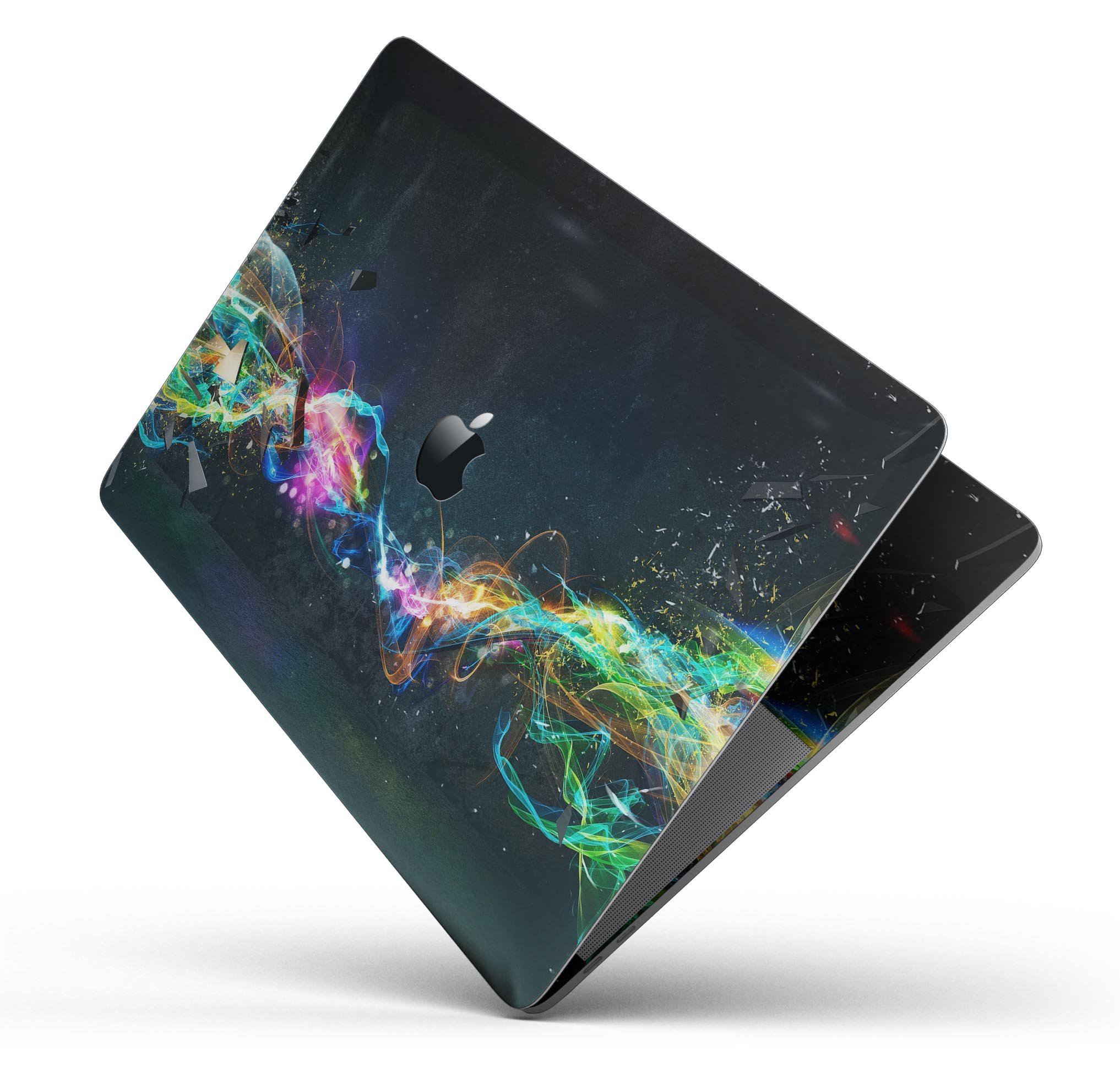 Neon Motion Lights skin decal wrap kit for Apple MacBook, showcasing vibrant colors and sleek design.