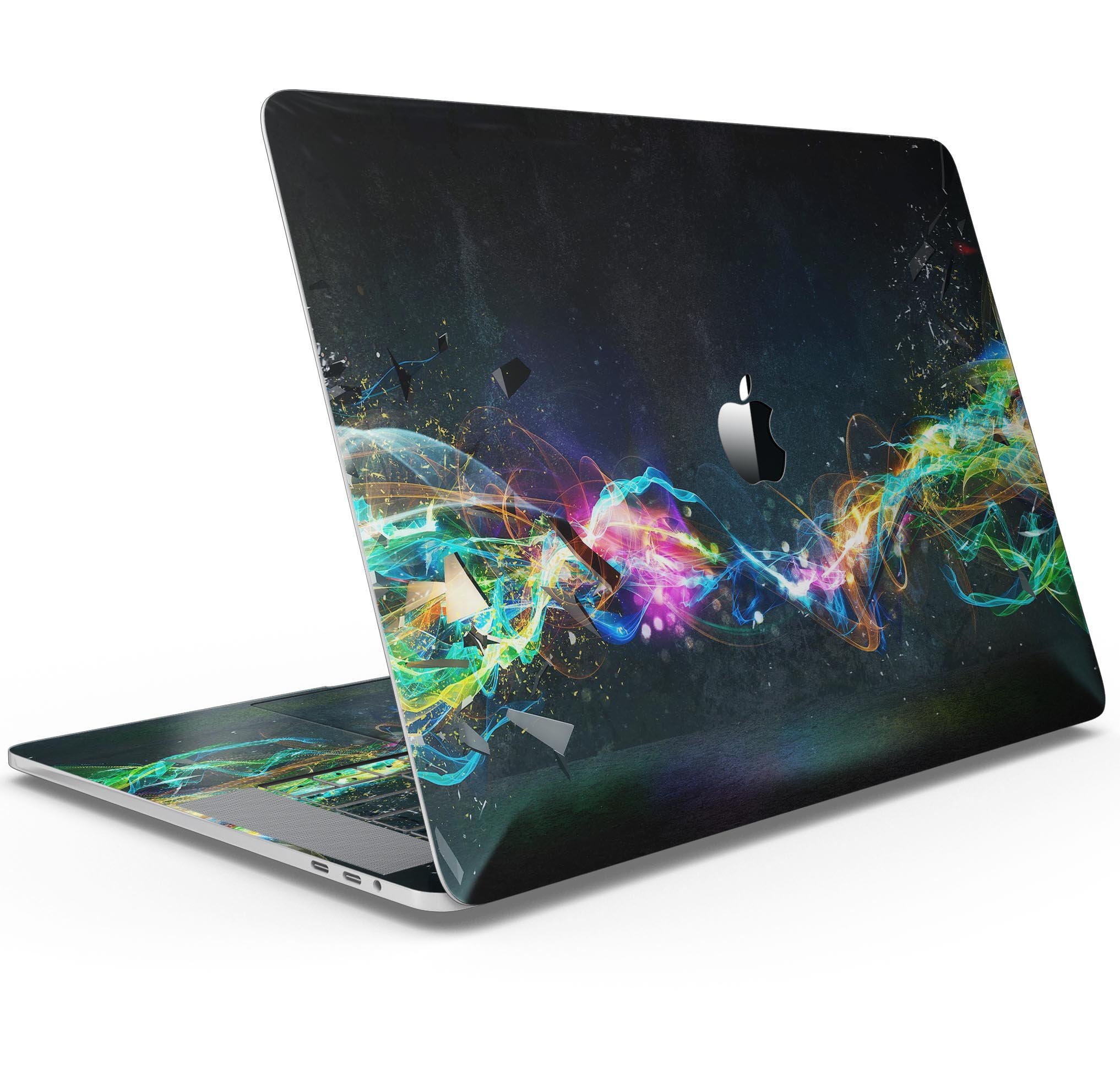 Neon Motion Lights skin decal wrap kit for Apple MacBook, showcasing vibrant colors and sleek design.