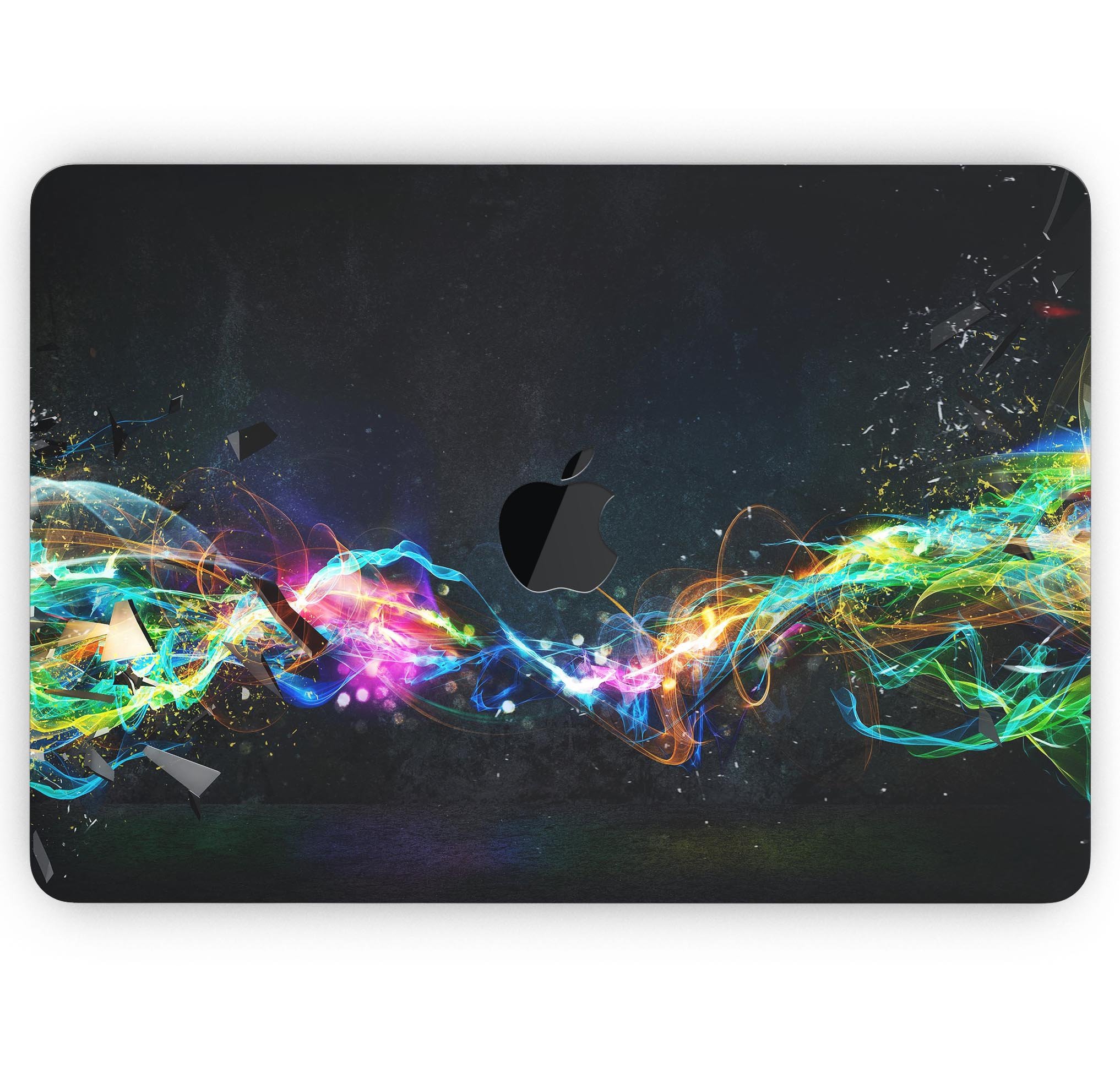 Neon Motion Lights skin decal wrap kit for Apple MacBook, showcasing vibrant colors and sleek design.