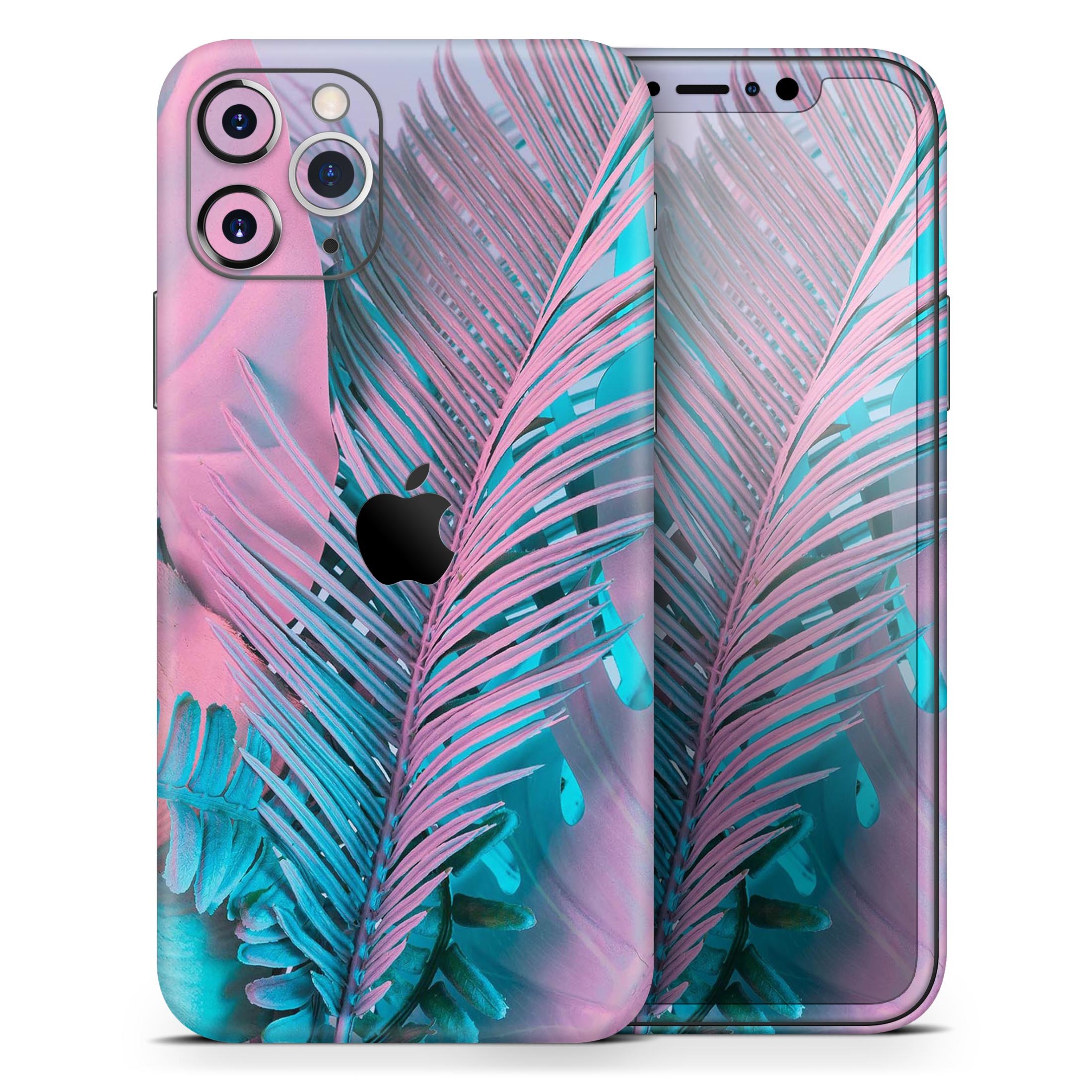 Neon Retro Paint Forest V1 skin for Apple iPhone, showcasing vibrant colors and sleek design.