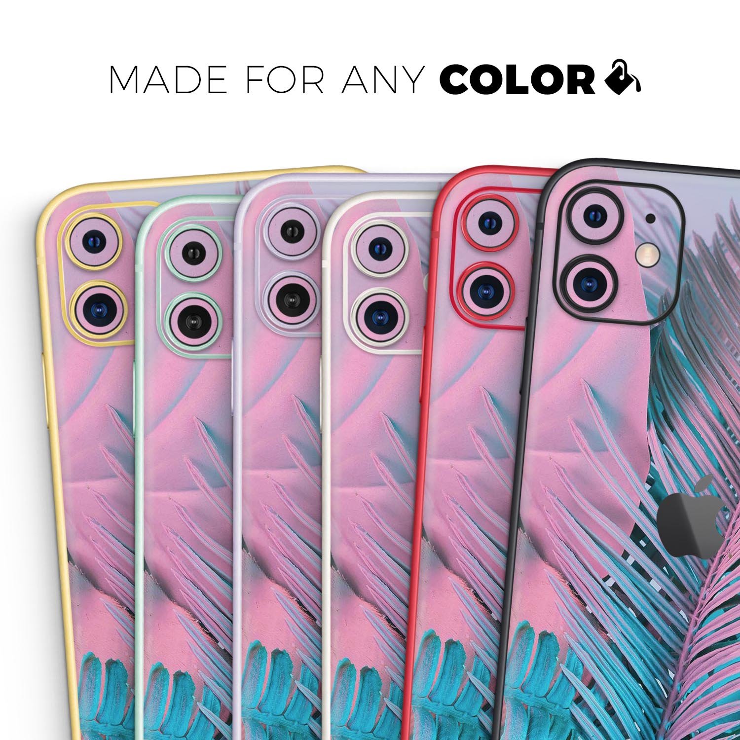 Neon Retro Paint Forest V1 skin for Apple iPhone, showcasing vibrant colors and sleek design.