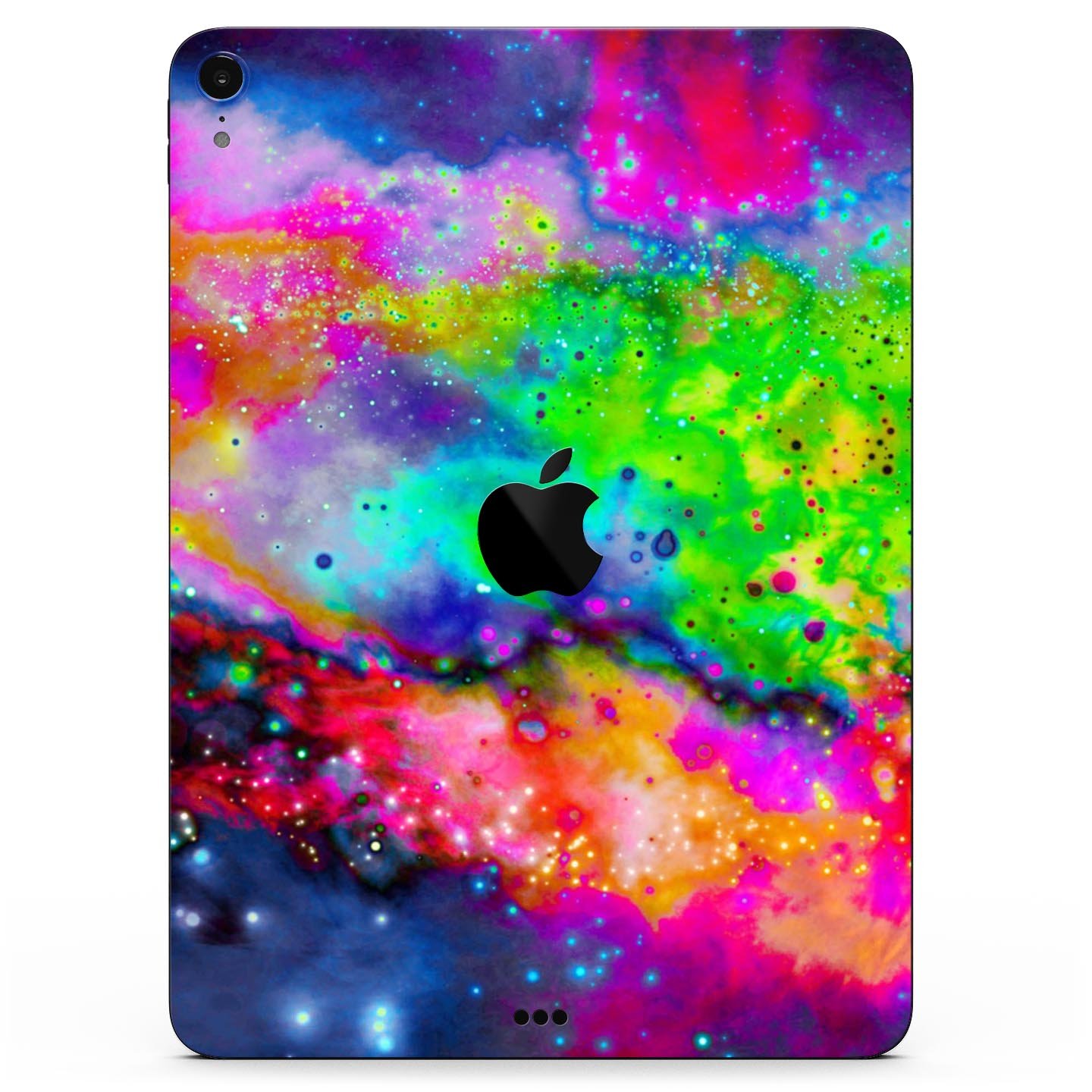 Neon Splatter Universe full body skin decal for Apple iPad Pro, showcasing vibrant colors and unique splatter design.