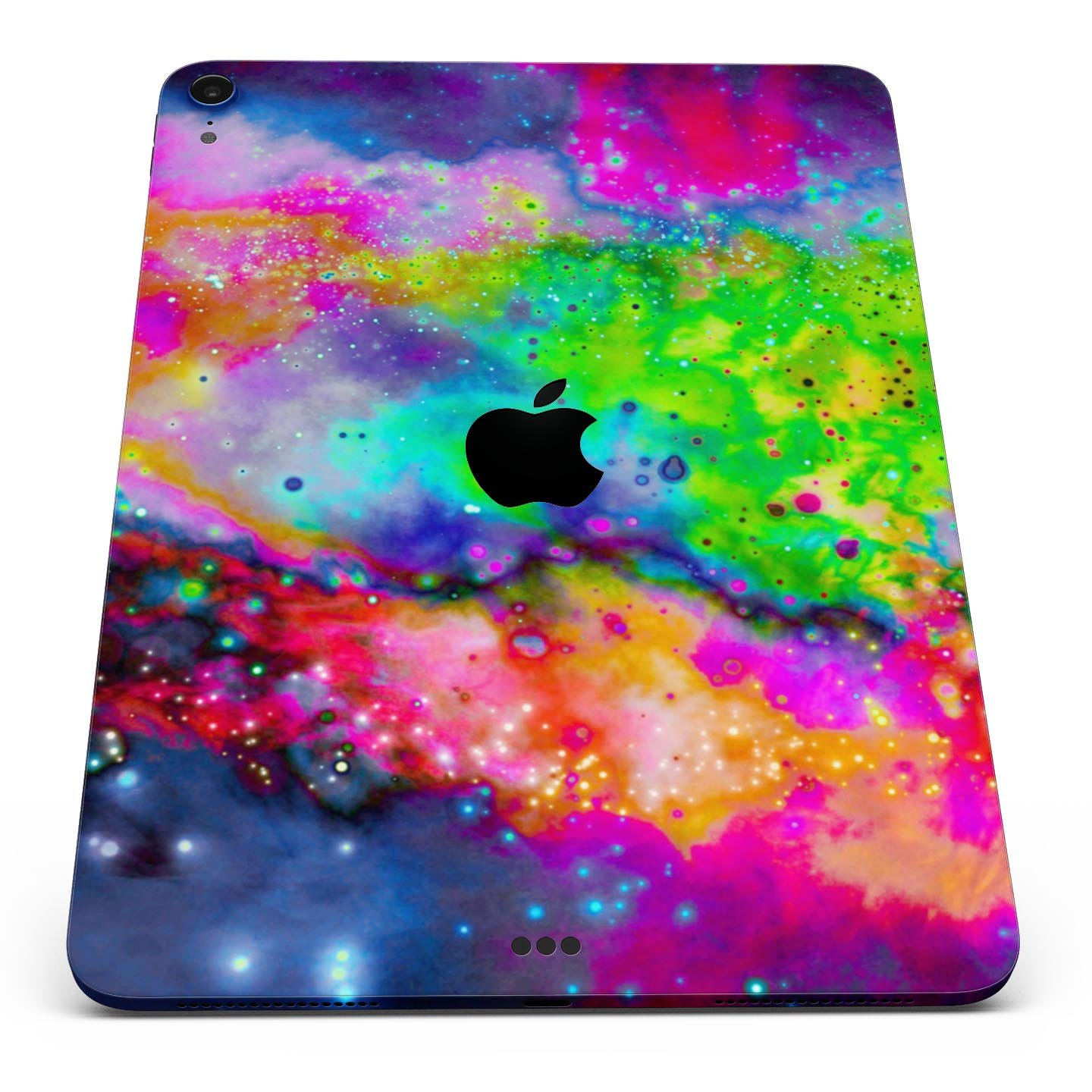 Neon Splatter Universe full body skin decal for Apple iPad Pro, showcasing vibrant colors and unique splatter design.