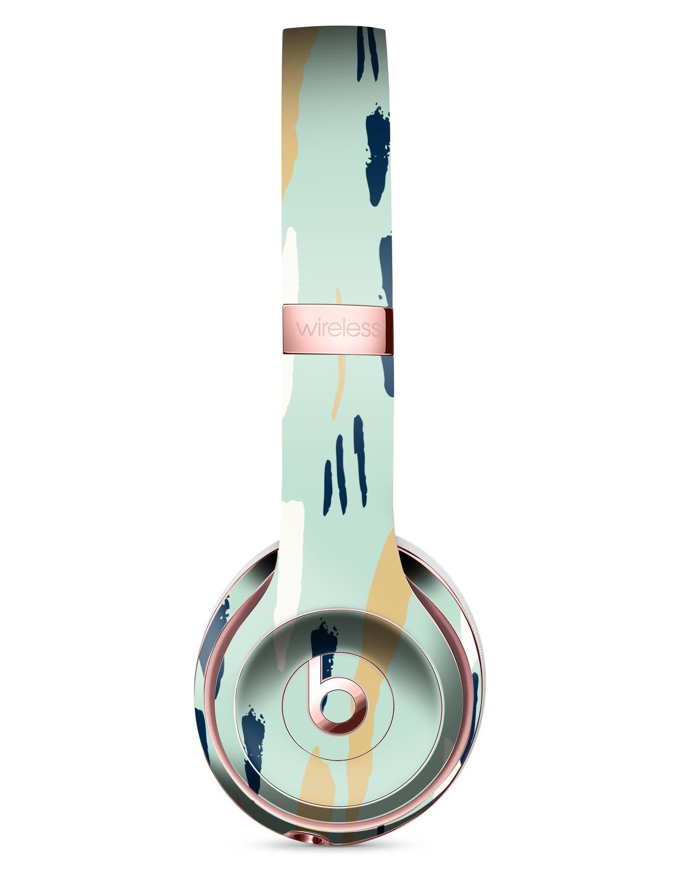 Neutral Brush Strokes Full-Body Skin Kit for Beats by Dre Solo 3, showcasing a stylish design and premium vinyl material.