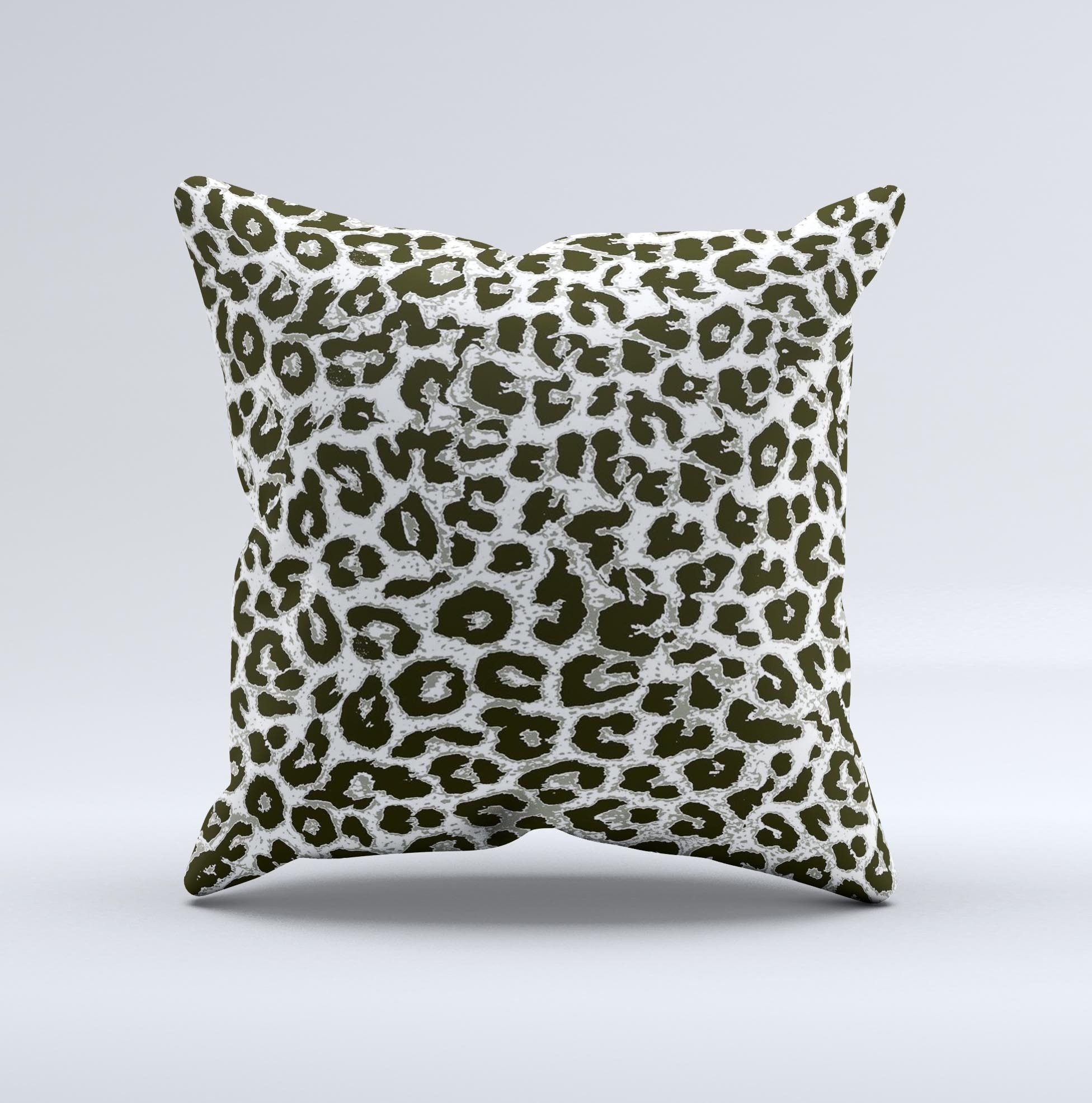 Neutral Cheetah Print Vector V3 Ink-Fuzed Decorative Throw Pillow showcasing a stylish cheetah print design on a soft fabric.