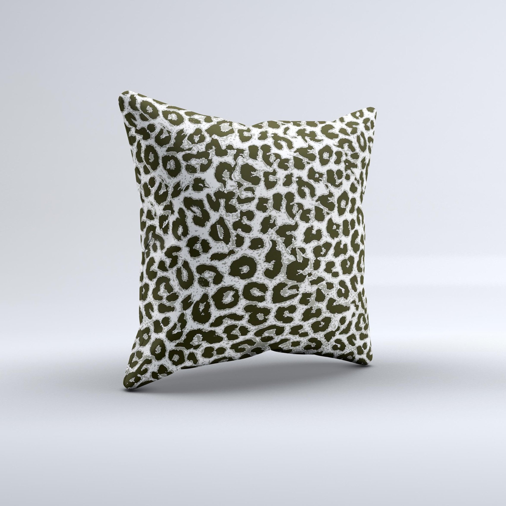 Neutral Cheetah Print Vector V3 Ink-Fuzed Decorative Throw Pillow showcasing a stylish cheetah print design on a soft fabric.