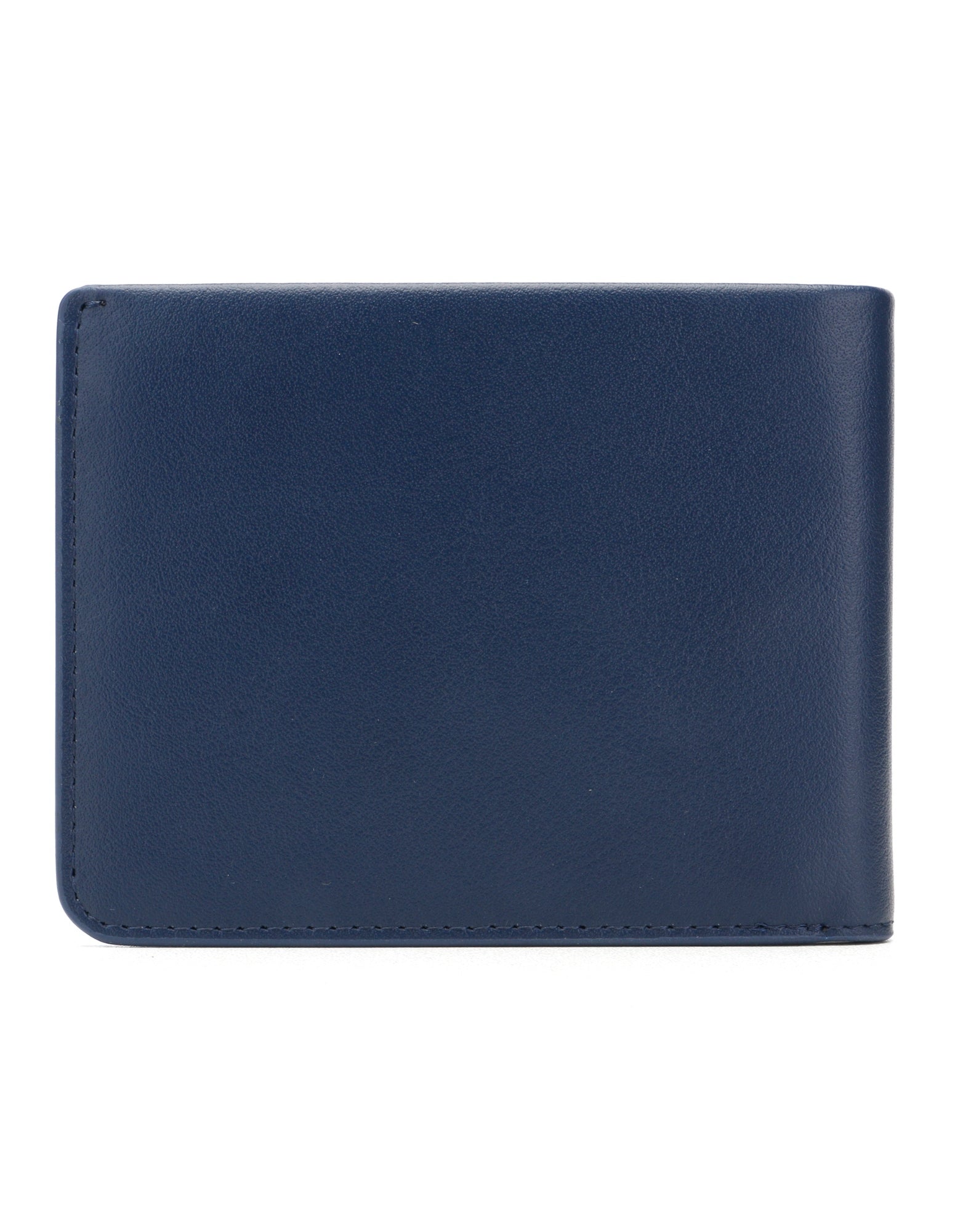 NEWTOWN Wallet in Blue, made from premium vegan leather, featuring card slots, coin pouch, and ID window.