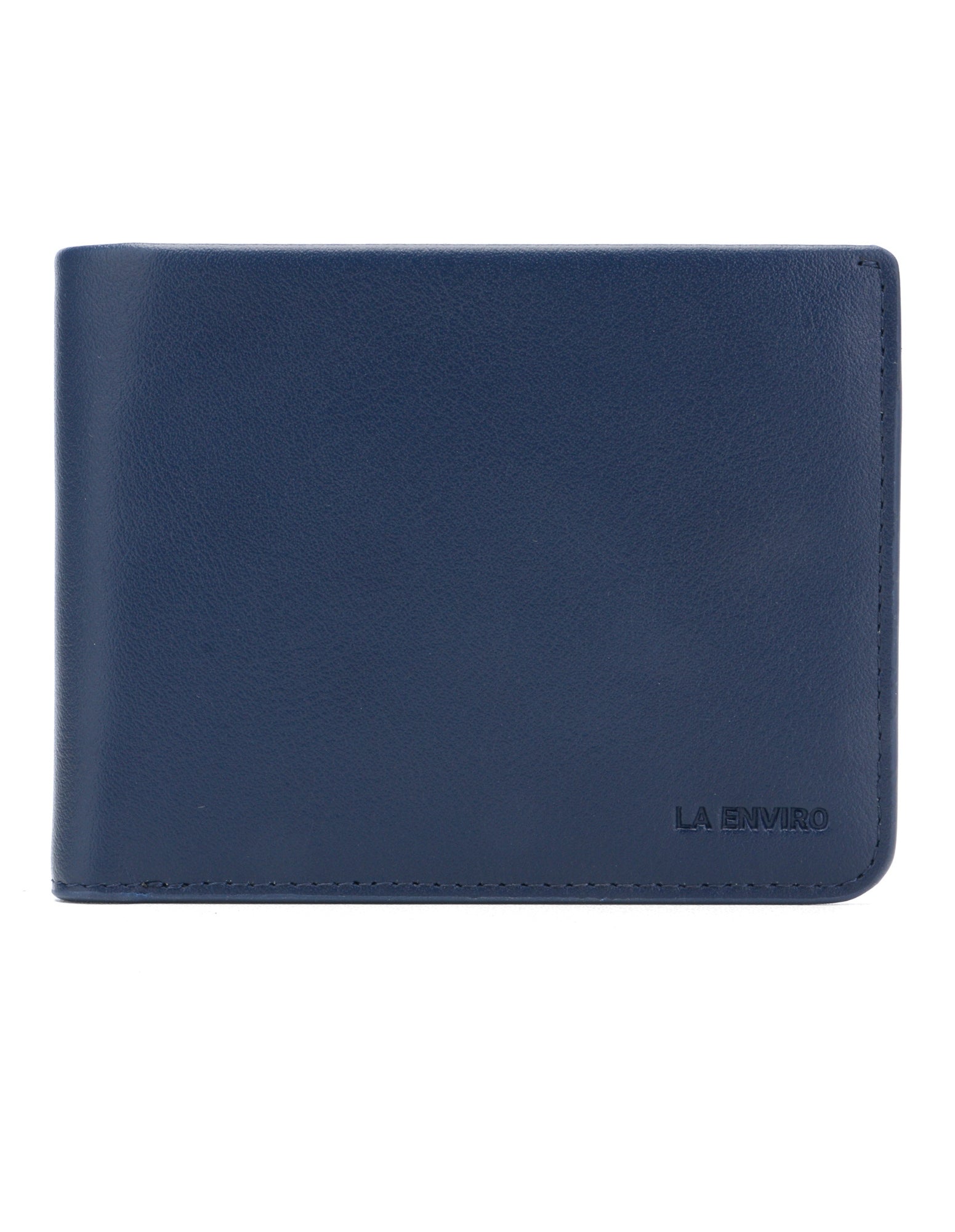 NEWTOWN Wallet in Blue, made from premium vegan leather, featuring card slots, coin pouch, and ID window.