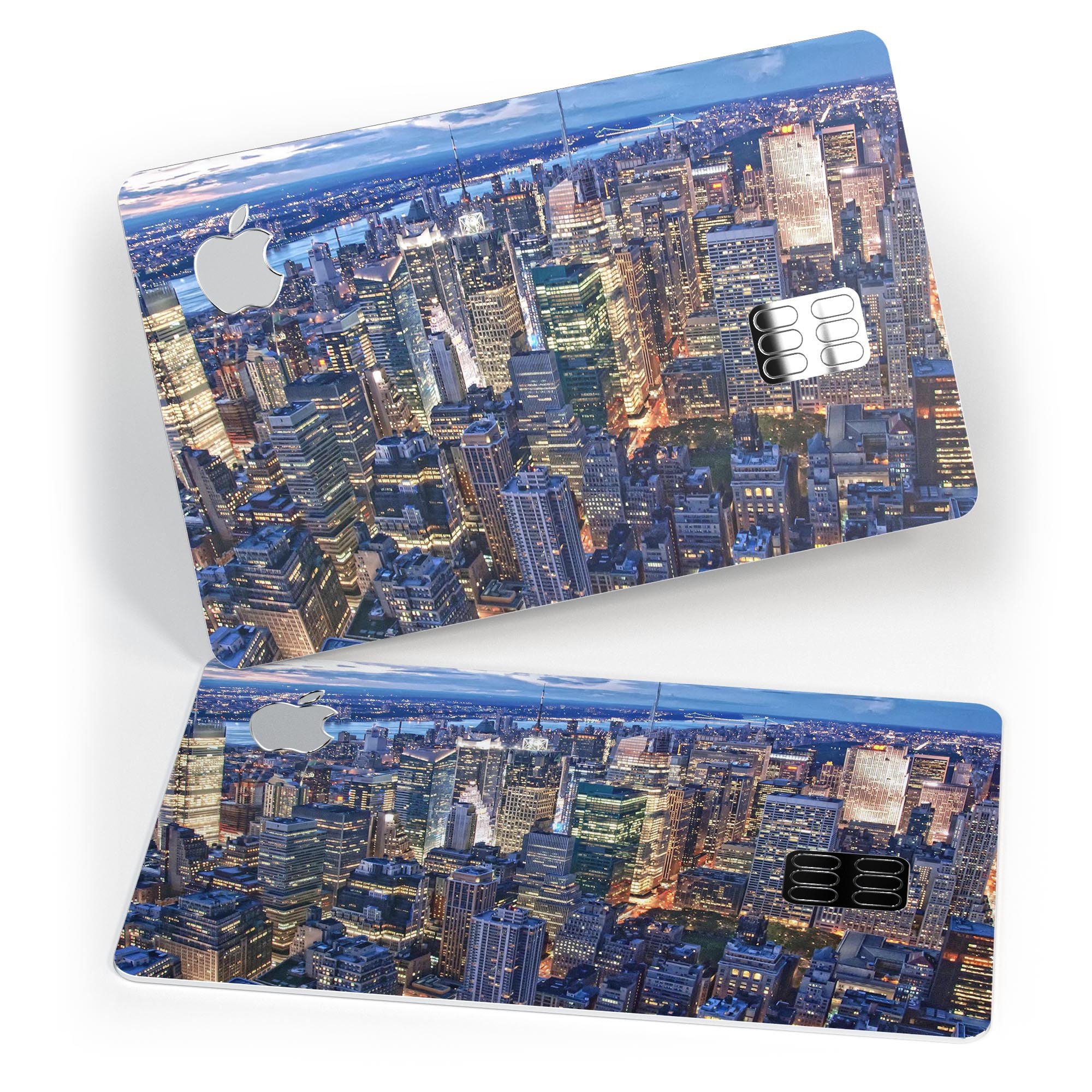 Night Aerial NYC Premium Protective Decal Skin-Kit for Apple Card, showcasing its sleek design and high-quality finish.