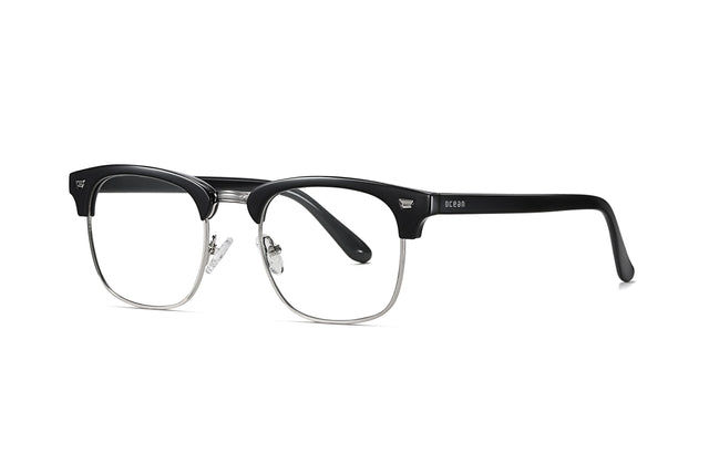 OCEAN GLASSES ACER 5009.1 featuring a full-rimmed round design in black, made from durable plastic, suitable for unisex wear.