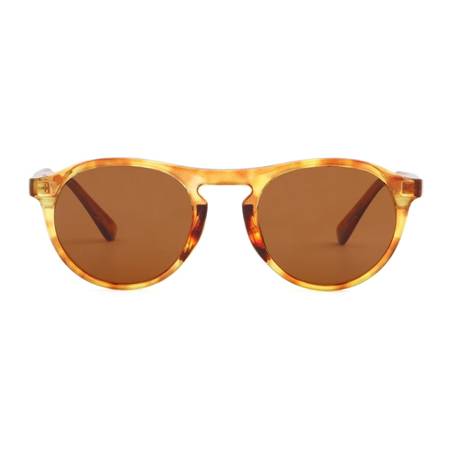 OCEAN GLASSES ANTIBES 16000.2 featuring a full-rimmed round design in brown acetate, suitable for unisex wear.