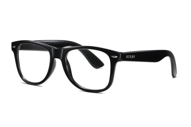 OCEAN GLASSES APPLE 2140.1 featuring a full-rimmed round black frame, suitable for unisex wear.