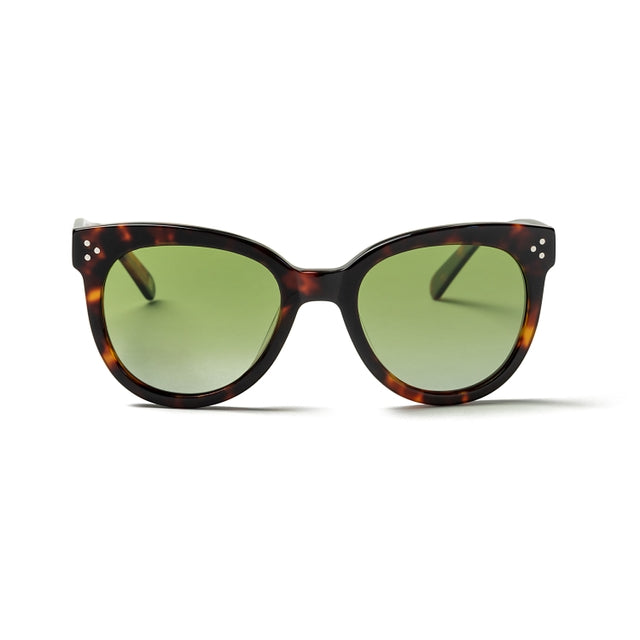 OCEAN GLASSES Aretha 8072.2 cat-eye sunglasses in brown acetate, showcasing a stylish full-rimmed design.