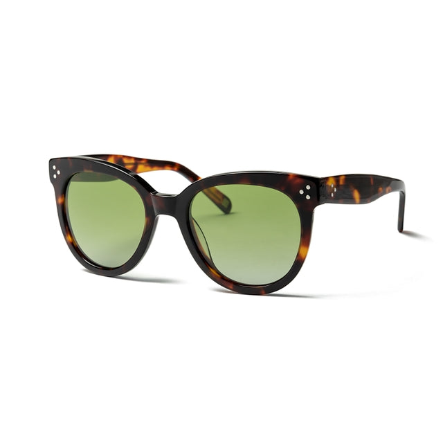 OCEAN GLASSES Aretha 8072.2 cat-eye sunglasses in brown acetate, showcasing a stylish full-rimmed design.