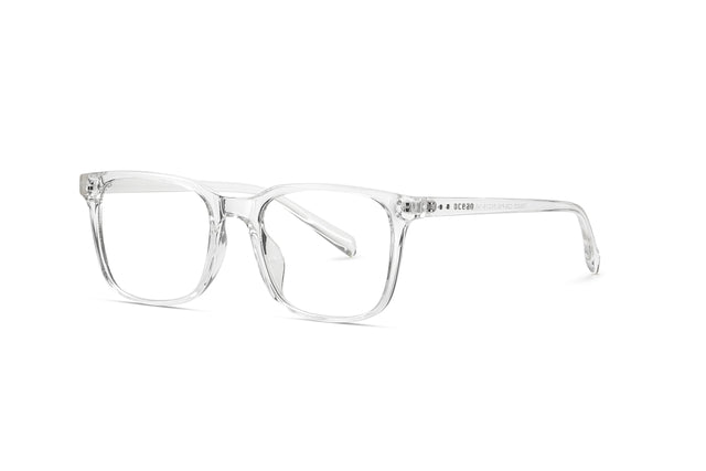 OCEAN GLASSES ASUS 5025.2 featuring a round full-rimmed transparent frame, suitable for unisex wear.