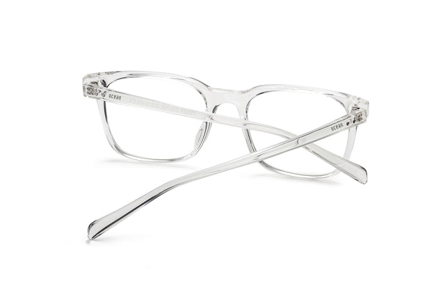 OCEAN GLASSES ASUS 5025.2 featuring a round full-rimmed transparent frame, suitable for unisex wear.