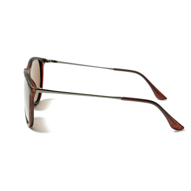 OCEAN GLASSES BARI 60000.3 round full-rimmed glasses in brown color, featuring a plastic frame and unisex design.