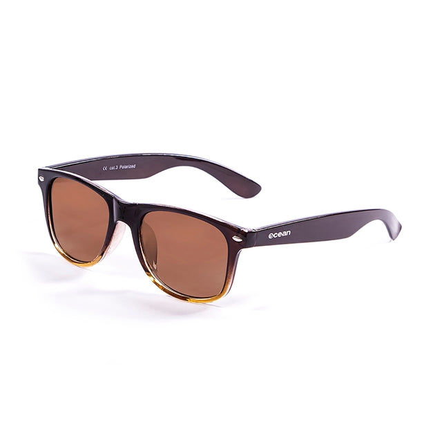 OCEAN GLASSES Beach Wayfarer 18202.116 round sunglasses in brown, featuring a full-rimmed design and comfortable fit.