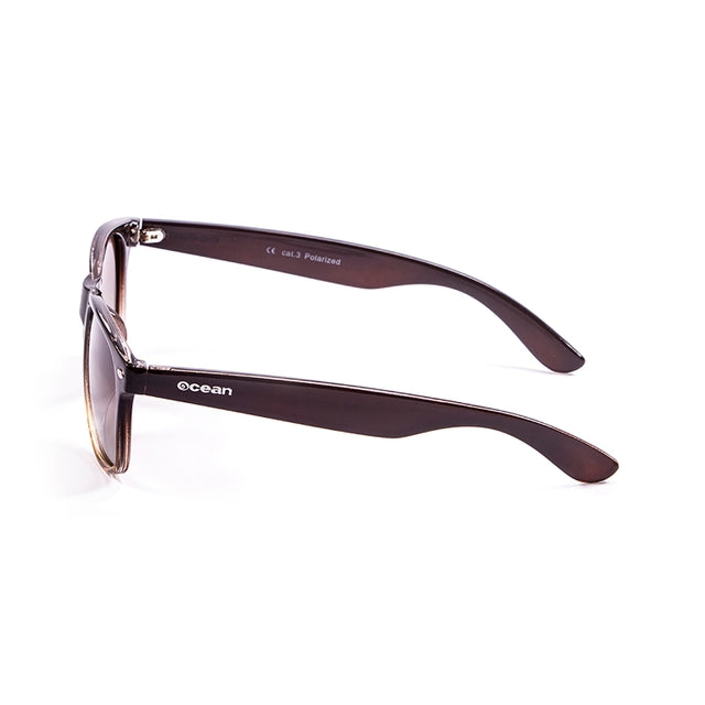 OCEAN GLASSES Beach Wayfarer 18202.116 round sunglasses in brown, featuring a full-rimmed design and comfortable fit.