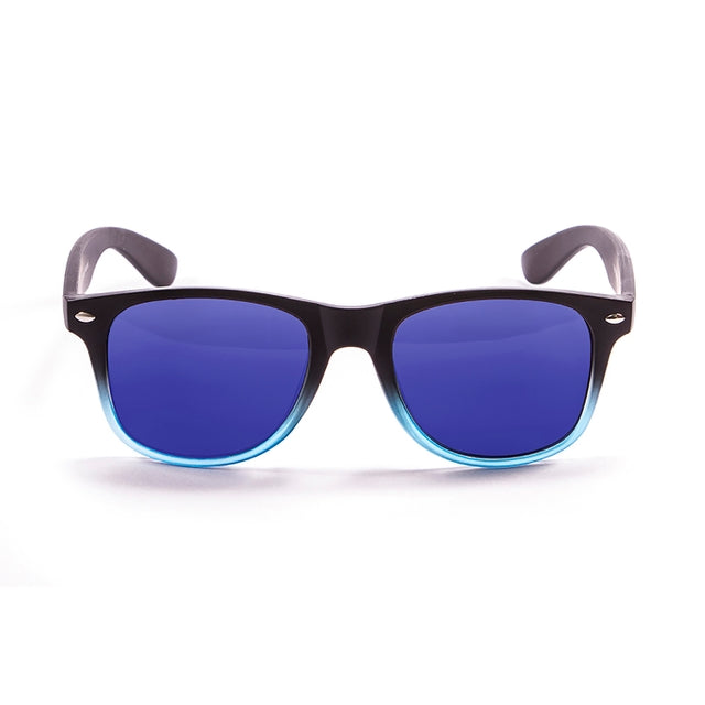 OCEAN GLASSES Beach Wayfarer 18202.119 sunglasses featuring a round full-rimmed black plastic frame, perfect for beach outings.