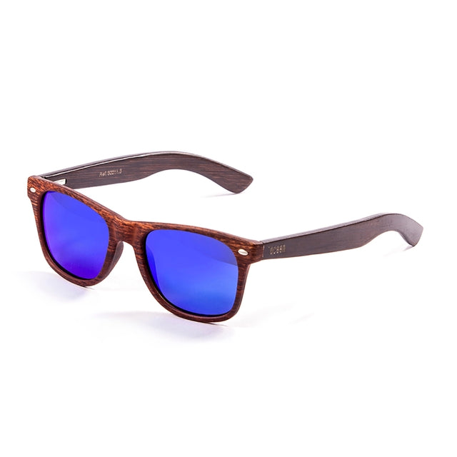 OCEAN GLASSES BEACH WOOD 50011.3 featuring a full-rimmed brown rectangle frame, perfect for unisex wear.