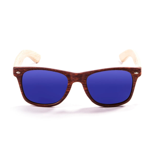 OCEAN GLASSES BEACH WOOD 50001.3 featuring a stylish brown full-rimmed rectangle frame, perfect for beach and outdoor activities.