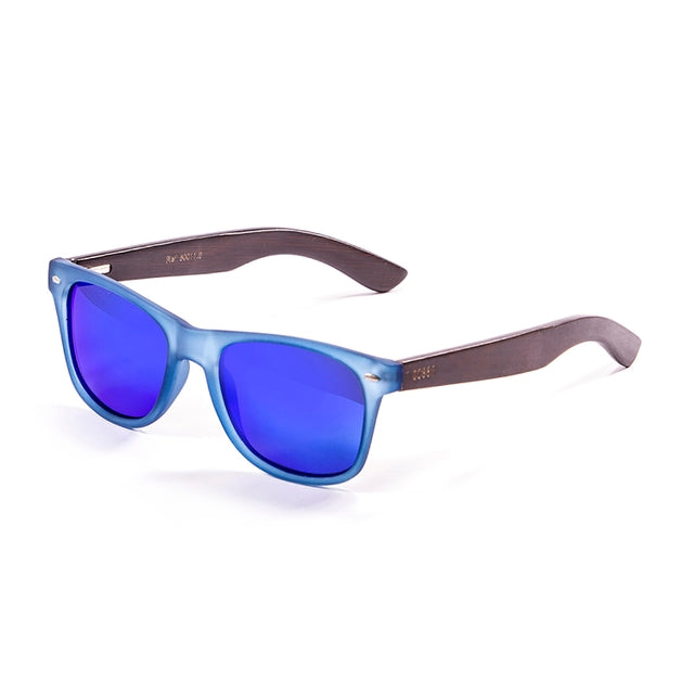 OCEAN GLASSES BEACH WOOD 50011.5 featuring a full-rimmed rectangular brown plastic frame, ideal for unisex wear.