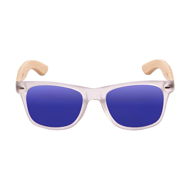 OCEAN GLASSES BEACH WOOD 50001.6 featuring a full-rimmed rectangular design in transparent plastic, suitable for unisex wear.