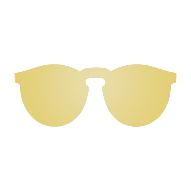 OCEAN GLASSES BERLIN 20.5 in gold color, featuring a full-rimmed round design, crafted from durable nylon material.