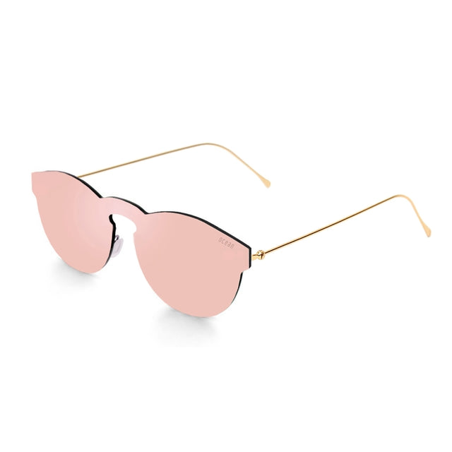 OCEAN GLASSES BERLIN 20.7 featuring a full-rimmed round design in gold, made from durable nylon material, suitable for unisex wear.