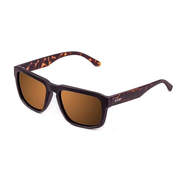 OCEAN GLASSES BIDART 30.3 featuring a full-rimmed rectangular brown frame, suitable for unisex wear.