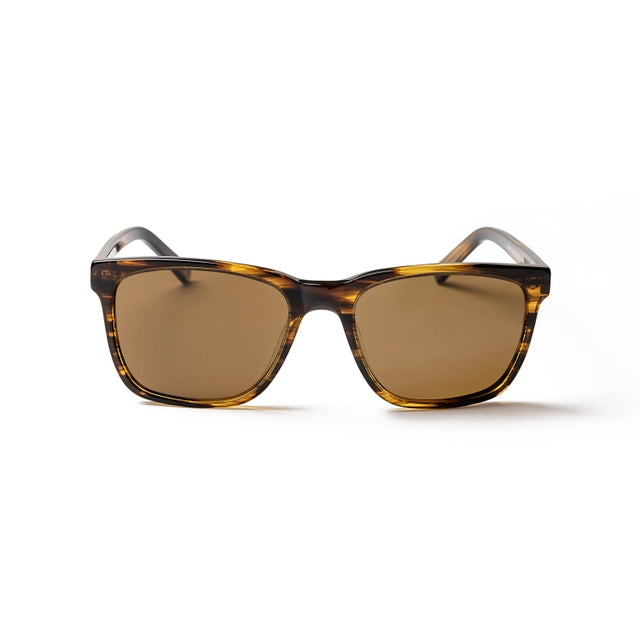 OCEAN GLASSES BURTON 8063.3 in brown acetate, featuring a full-rimmed rectangular frame suitable for unisex wear.