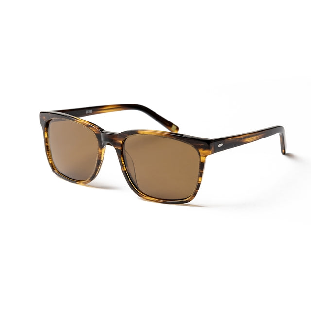 OCEAN GLASSES BURTON 8063.3 in brown acetate, featuring a full-rimmed rectangular frame suitable for unisex wear.