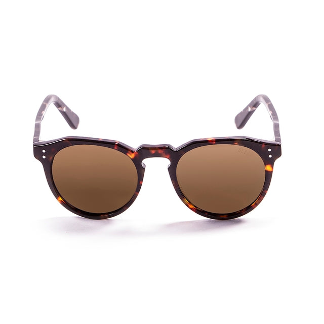 OCEAN GLASSES CYCLOPS 10100.2 featuring a round full-rimmed brown acetate frame, suitable for unisex wear.