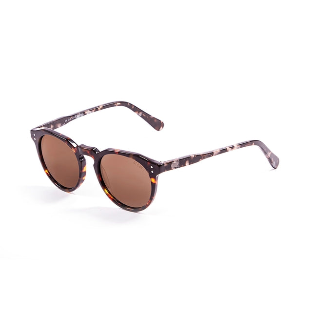 OCEAN GLASSES CYCLOPS 10100.2 featuring a round full-rimmed brown acetate frame, suitable for unisex wear.