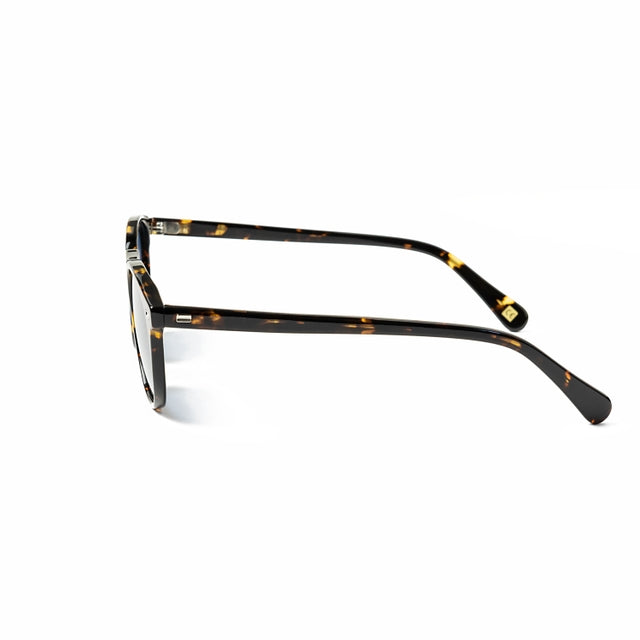 OCEAN GLASSES DE NIRO 8075.4 featuring a full-rimmed round brown acetate frame, suitable for unisex wear.