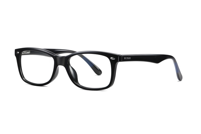 OCEAN GLASSES DELL 3511.1 featuring a stylish round full-rimmed black frame, suitable for unisex wear.