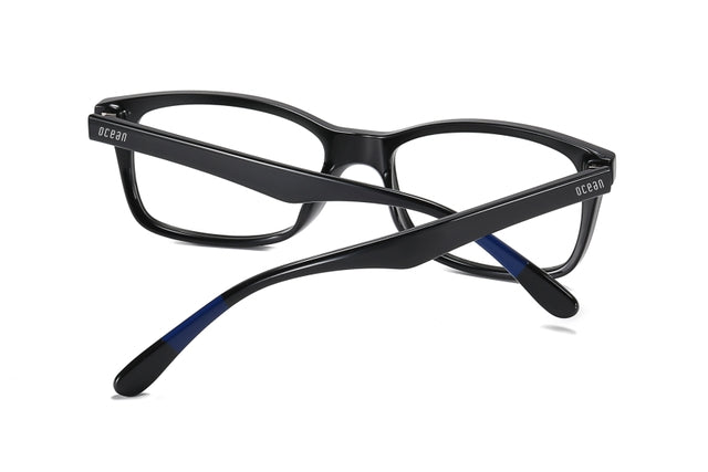 OCEAN GLASSES DELL 3511.1 featuring a stylish round full-rimmed black frame, suitable for unisex wear.