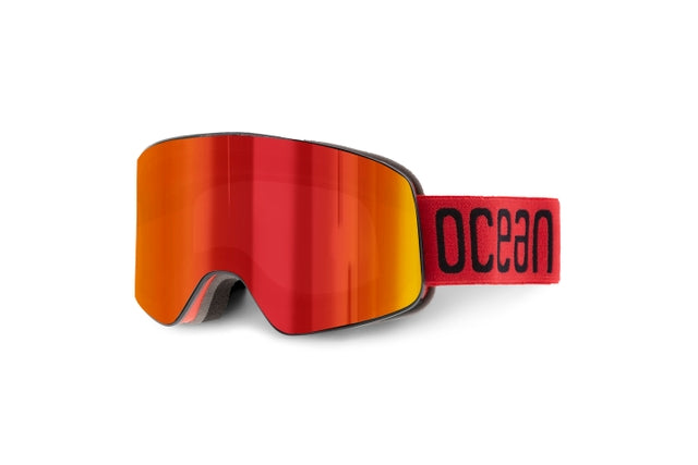 OCEAN GLASSES ETNA YH6106.1 in vibrant red color with a full-rimmed warp frame, showcasing its stylish design and quality acetate material.