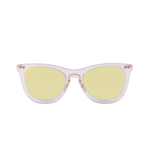 OCEAN GLASSES FLORENCIA 24.23 featuring a round full-rimmed transparent frame, suitable for unisex wear.