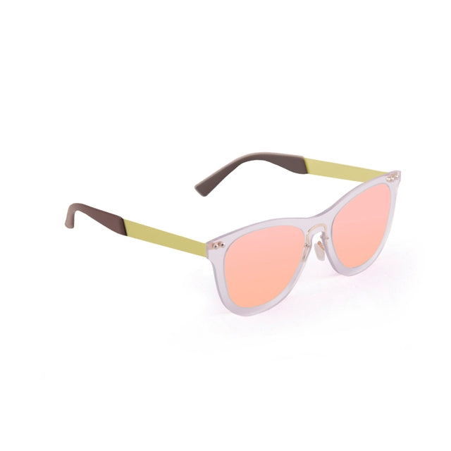 OCEAN GLASSES FLORENCIA 24.25 featuring a round full-rimmed transparent nylon frame, suitable for unisex wear.