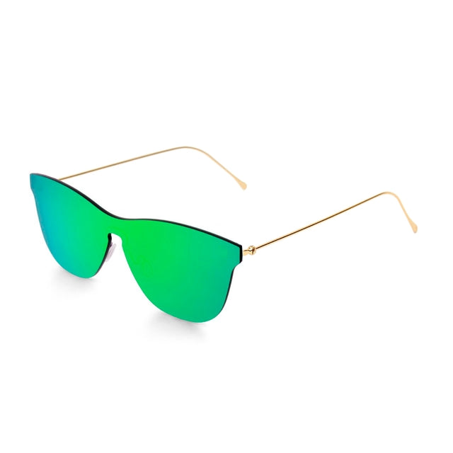 OCEAN GLASSES GENOVA 23.7 in gold, featuring a full-rimmed round design, suitable for unisex wear.