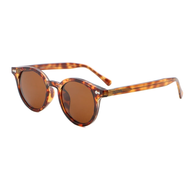 OCEAN GLASSES HONFLEUR 11000.4 featuring a full-rimmed round design in brown acetate, suitable for unisex wear.